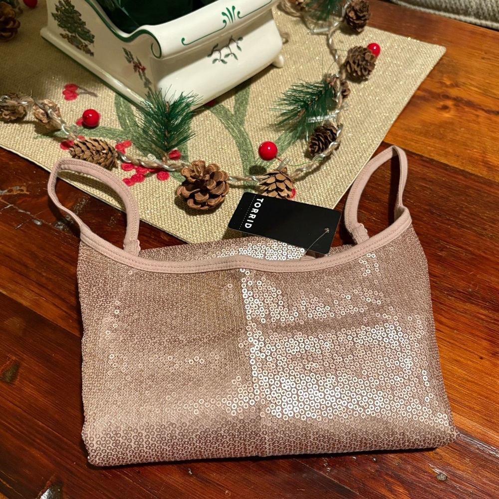 Torrid Rose Gold Sequin Camisole